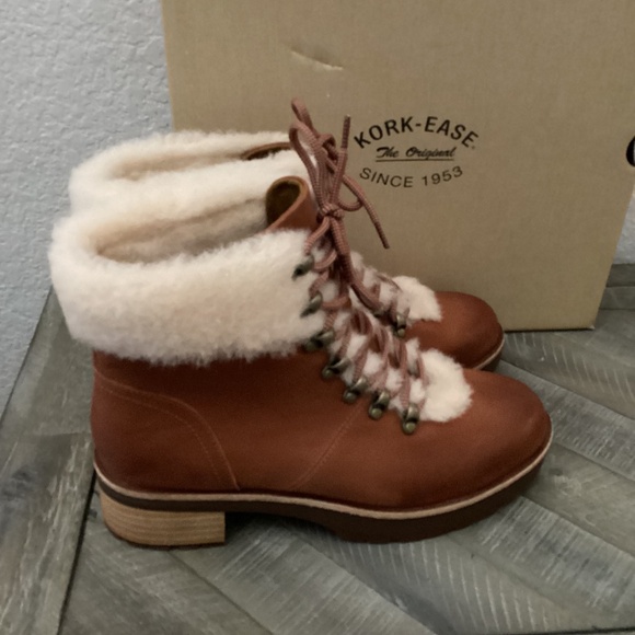 Kork-Ease® Winslet Genuine Shearling Trim Bootie (Women) 8.5M - Picture 2 of 12